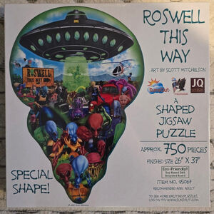 Unisex SunsOut Roswell This Way Shaped Jigsaw Puzzle One Size Multi-color